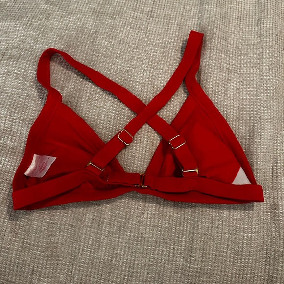 Xhilaration Red Razor Back Bikini Top - Picture 3 of 4